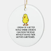 CHICKEN MOTIEVEN KERAMISCH ORNAMENT (Links)