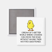 CHICKEN MOTIEVEN MAGNEET (Voorkant / Achterkant)