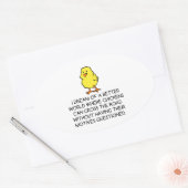 CHICKEN MOTIEVEN OVALE STICKER (Envelop)