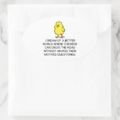 CHICKEN MOTIEVEN OVALE STICKER (Tas)