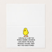 CHICKEN MOTIEVEN VISITEKAARTJE (Buitenkant ongevouwen)