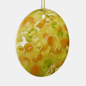 Chicken Noodle Soup Gag Gift Food Kerstmis Keramisch Ornament (Rechts)