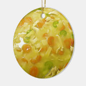 Chicken Noodle Soup Gag Gift Food Kerstmis Keramisch Ornament (Links)