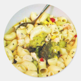 Chicken Noodles Soup Ronde Sticker