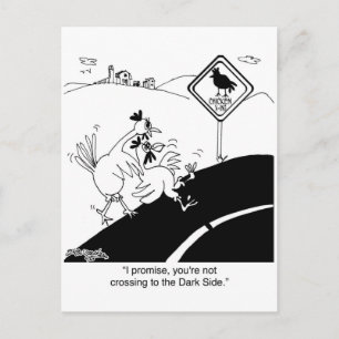 Chicken Not Crossing To Far Side Briefkaart