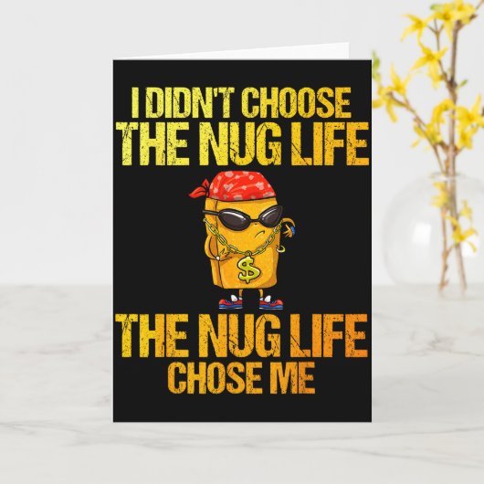 Chicken Nugget Art For Men Women Kids Chicken Nugg Kaart (Gele Bloem)