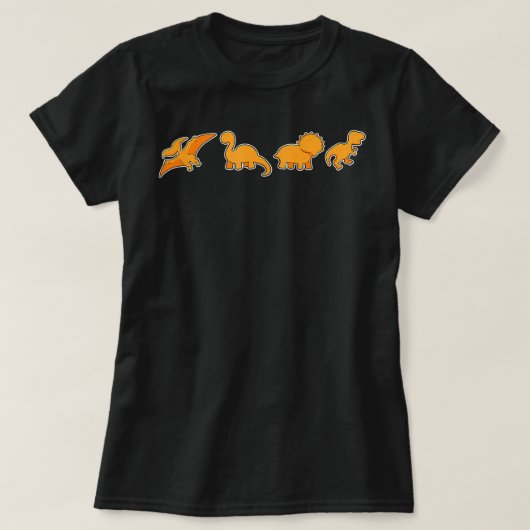 Chicken Nugget Dino Nuggies Fans Fast Food Dinosau T-shirt (Design voorkant)