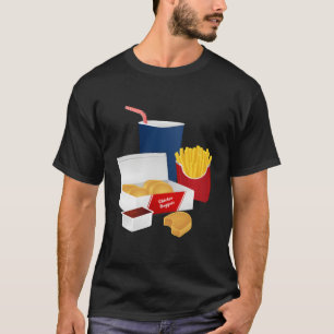 Chicken Nugget Fries Soda Meal Fast Food T-shirt