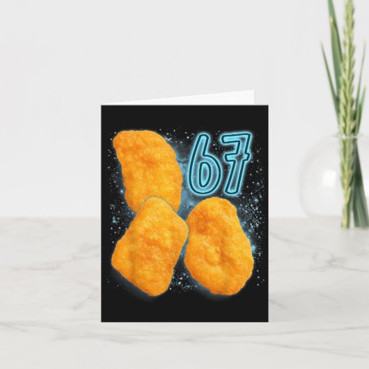 Chicken Nugget Lover 67 Meme Six Seven Fried Chick Kaart (Voorkant)