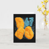Chicken Nugget Lover 67 Meme Six Seven Fried Chick Kaart (Gele Bloem)