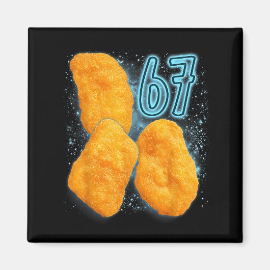 Chicken Nugget Lover 67 Meme Six Seven Fried Chick Magneet (Voorkant)