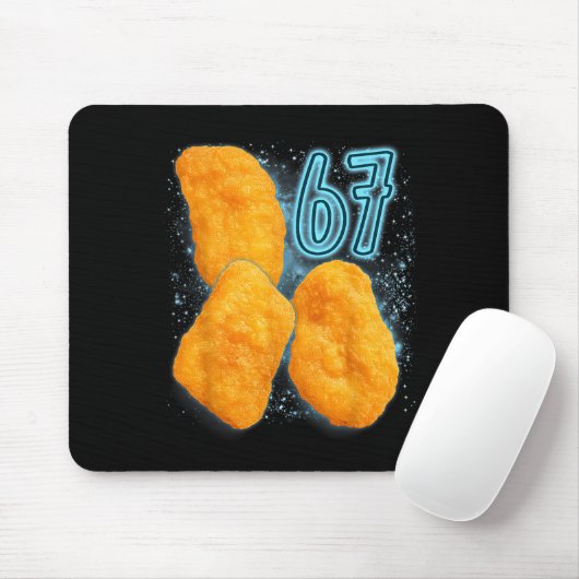 Chicken Nugget Lover 67 Meme Six Seven Fried Chick Muismat (Met muis)
