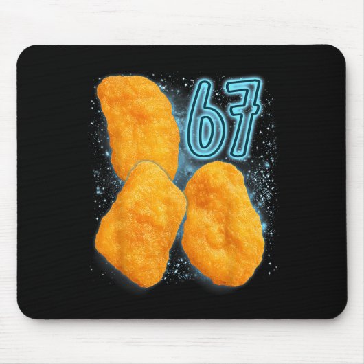 Chicken Nugget Lover 67 Meme Six Seven Fried Chick Muismat (Voorkant)