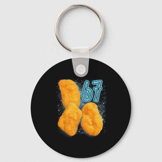Chicken Nugget Lover 67 Meme Six Seven Fried Chick Sleutelhanger (Voorkant)