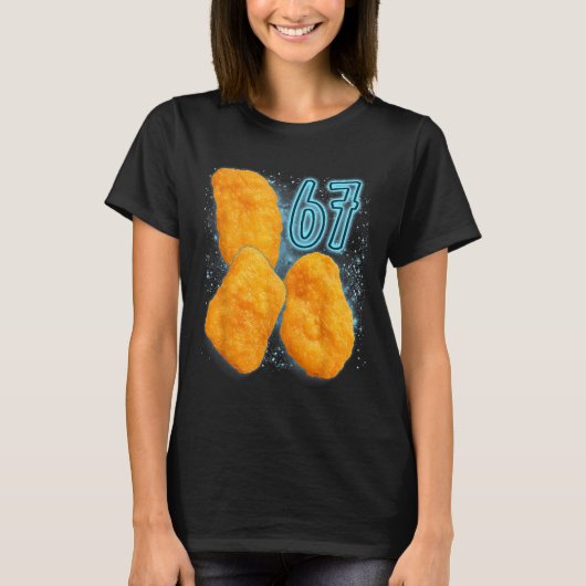 Chicken Nugget Lover 67 Meme Six Seven Fried Chick T-shirt (Voorkant)
