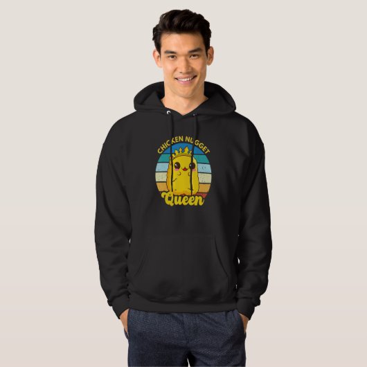 Chicken Nugget Queen Nug Life Funny Chicken Nugget Hoodie (Voorkant volledig)