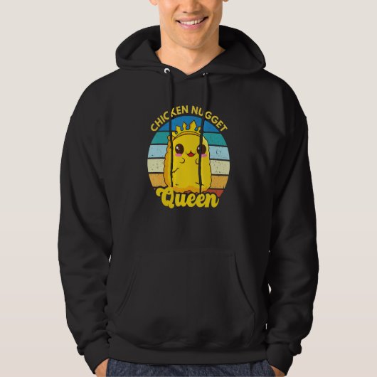 Chicken Nugget Queen Nug Life Funny Chicken Nugget Hoodie (Voorkant)