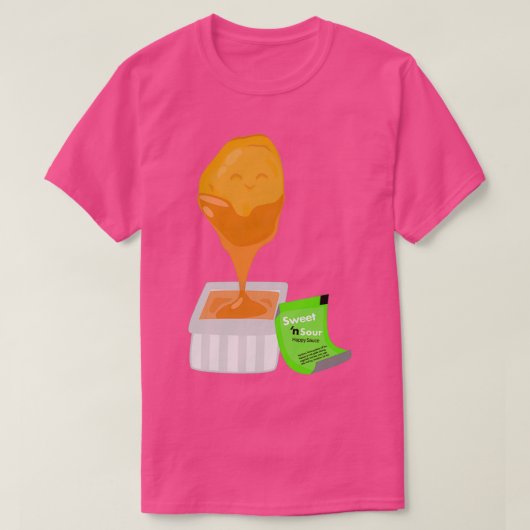 Chicken nugget sweet n sour sauce  t-shirt (Design voorkant)
