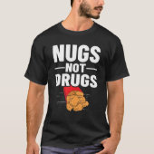 Chicken Nugget Vegan Nuggs Fries Sauce T-shirt (Voorkant)