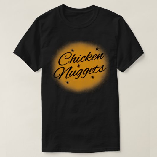 Chicken Nuggets Airbrush Naval Grappige grap T-shirt (Design voorkant)