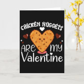 Chicken Nuggets Are My Valentine Funny Chicken Nug Kaart (Gele Bloem)