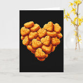Chicken Nuggets Are My Valentine Heart Funny Valen Kaart (Gele Bloem)