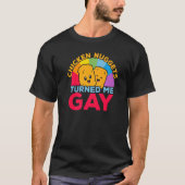 Chicken Nuggets draaide me om Gay Foodie Nuggy Nug T-shirt (Voorkant)