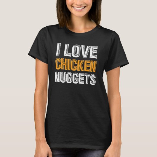 Chicken Nuggets Food Fun T-shirt (Voorkant)