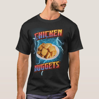 Chicken Nuggets Funny Heavy Metal, Rap Bootleg Sty T-shirt