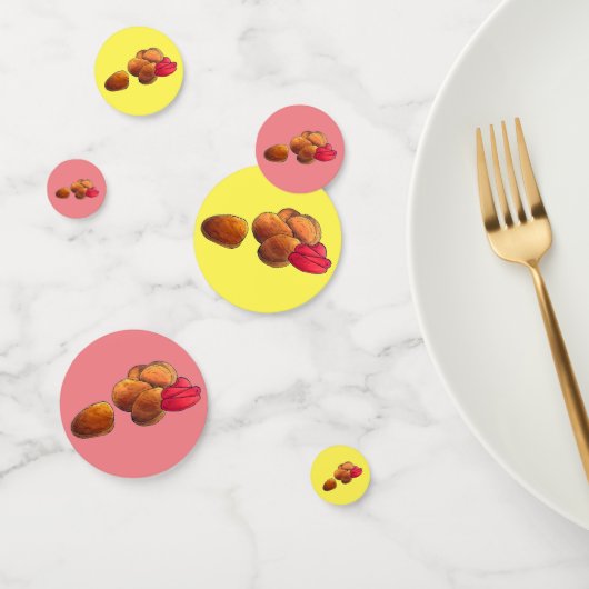 Chicken Nuggets met Ketchup Junk Food Foodie Confetti (Groep)