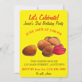 Chicken Nuggets met Ketchup Junk Food Foodie Kaart