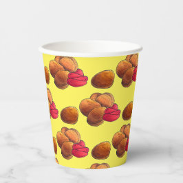 Chicken Nuggets met Ketchup Junk Food Foodie Papieren Bekers