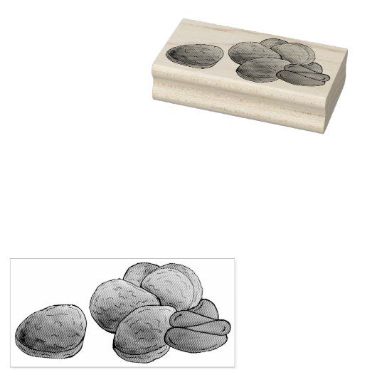 Chicken Nuggets met Ketchup Junk Food Foodie Rubberstempel (Gestempeld)