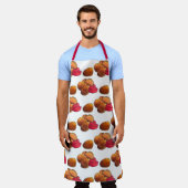 Chicken Nuggets met Ketchup Junk Food Foodie Schort (Gedragen)
