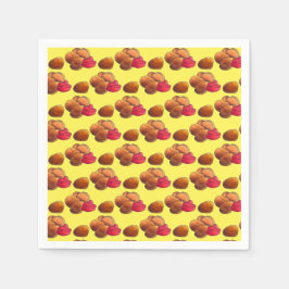 Chicken Nuggets met Ketchup Junk Food Foodie Servet