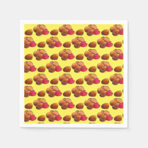 Chicken Nuggets met Ketchup Junk Food Foodie Servet