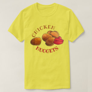 Chicken Nuggets met Ketchup Junk Food Foodie T-shirt