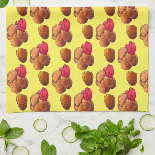 Chicken Nuggets met Ketchup Junk Food Foodie Theedoek (Gevouwen)