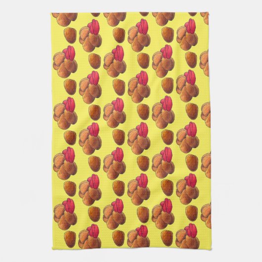 Chicken Nuggets met Ketchup Junk Food Foodie Theedoek (Verticaal)