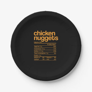 Chicken Nuggets Nutrition Facts Funny Thanksgiving Papieren Bordje