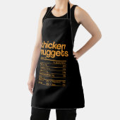 Chicken Nuggets Nutrition Facts Funny Thanksgiving Schort (Insitu)