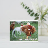 Chicken Nuggets - Rooster Briefkaart (Staand voorkant)