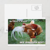 Chicken Nuggets - Rooster Briefkaart (Voorkant / Achterkant)