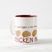 "Chicken Nuggets" Tweekleurige Koffiemok (Voorkant links)