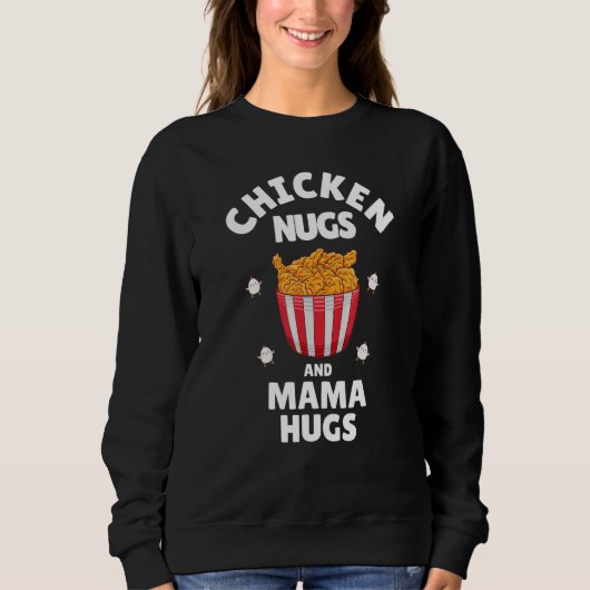 Chicken Nugs and Mama Hugs Toddler Youth Boy Nugge Trui (Voorkant)