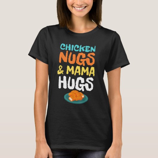 Chicken Nugs en Mama Knuffels Schattigee Kinder Pe T-shirt (Voorkant)