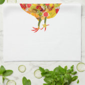 Chicken of fruits, vegetables. Add your own text ! Theedoek (Gevouwen)
