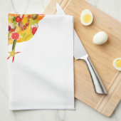 Chicken of fruits, vegetables. Add your own text ! Theedoek (Quarter Fold)
