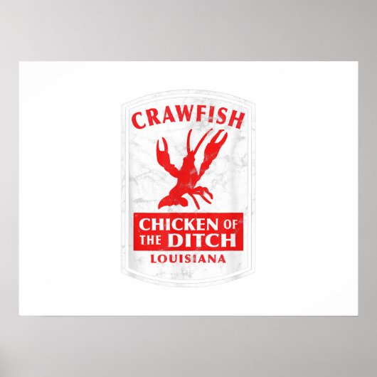 Chicken Of The Ditch Cajun Crawfish Boil Poster (Voorkant)