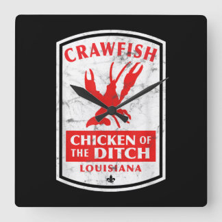 Chicken Of The Ditch Cajun Crawfish Boil Vierkante Klok